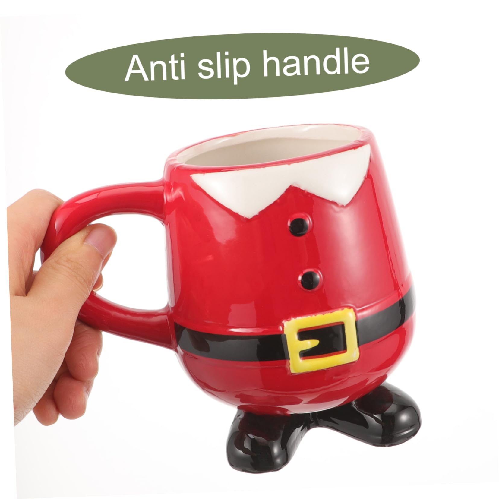 Taza De Cerámica Navideña Creativa Diseño De Muñeco Papá Noel para Decoración De Fiestas y De Navidad para Bebidas Calientes y Frías