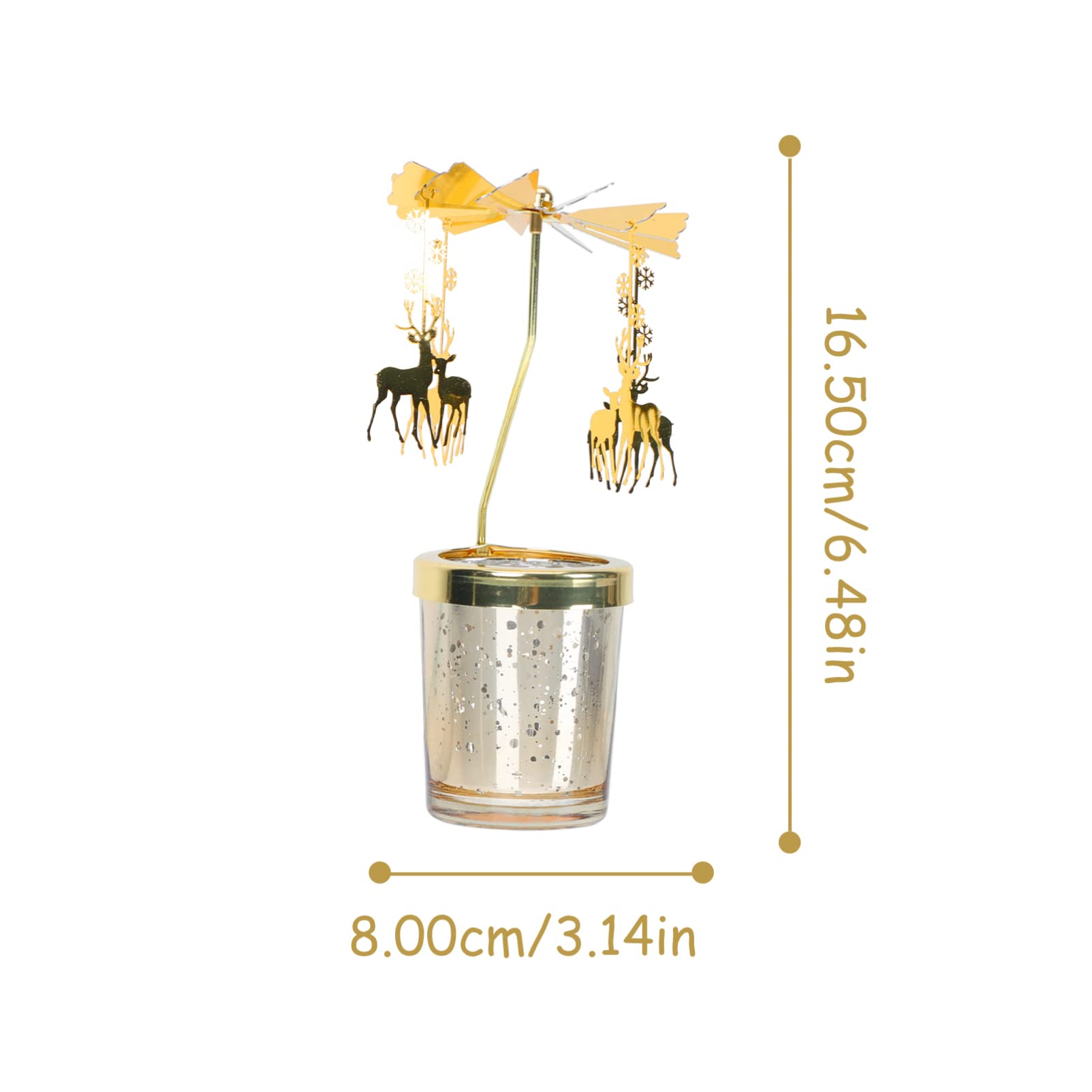 YARNOW 1pezzi Candeliere Rotante in Delicato Portacandele Decorativo Per Feste Decorazioni Eleganti Per Tavolini e Centrotavola