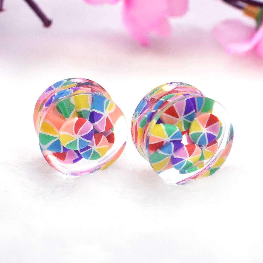 Creative Design Acrylic Ear Gauges Tunnels Plugs Ear Stretcher Expander Gauge Body Jewelry