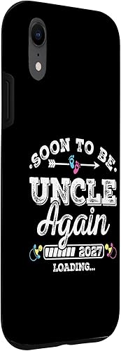 Miniatura 3 de Soon to Be Uncle Again 2027 Loading Pregnancy Announcement Case for iPhone XR