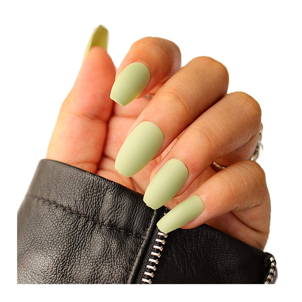 Amazon Com Fstrend Matte Fake Nails Fashion Full Cover Acrylic Coffin False Nails Punk Party Porm Clip On Nail For Women And Girls 24pcs Light Green Beauty Personal Care Amazon Com Fstrend Matte Fake Nails Fashion Full Cover Acrylic Coffin False Nails Punk Party Porm Clip On Nail For Women And Girls 24pcs Light Green Beauty Personal Care