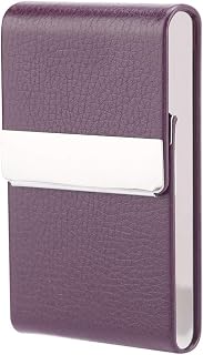 Fashionable Cigar Cigarette Case Tobacco Lighter Holder PU Leather Storage Box Cigarette Case Wallet(Purple)