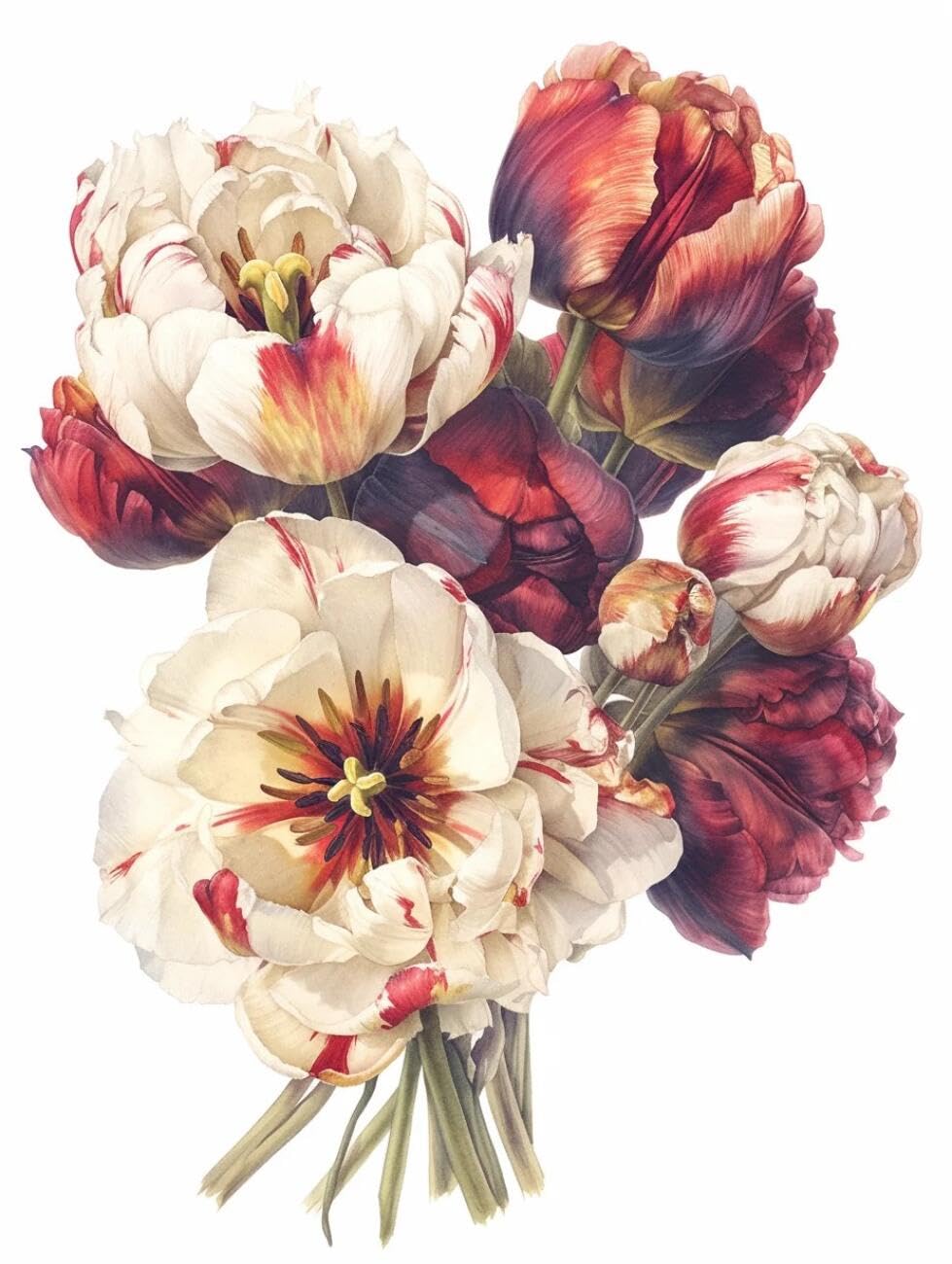 RKFLGEW 14CT Cross-Stitch Kits Fantasy Flowers Embroidery Kit for Beginners Adult DIY Cross Stitches Needlepoint Set Home Decoration 40x50cm