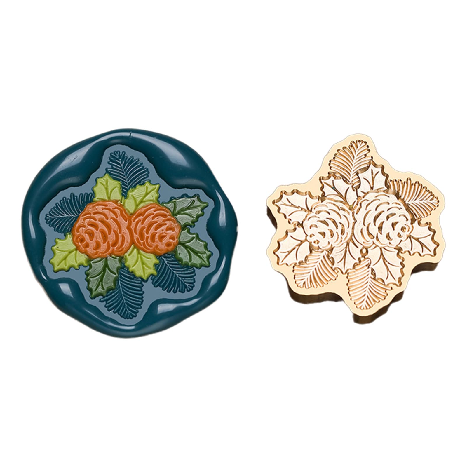 Tsophreniq Christmas Seal Stamp Head Replacement, Embossed Seal Stamp Head for Envelope, Invitations Scrapbooking Decoration Cookie