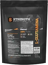 Glutamina 100% Pura Importada Sem Sabor - Strength Nutrition