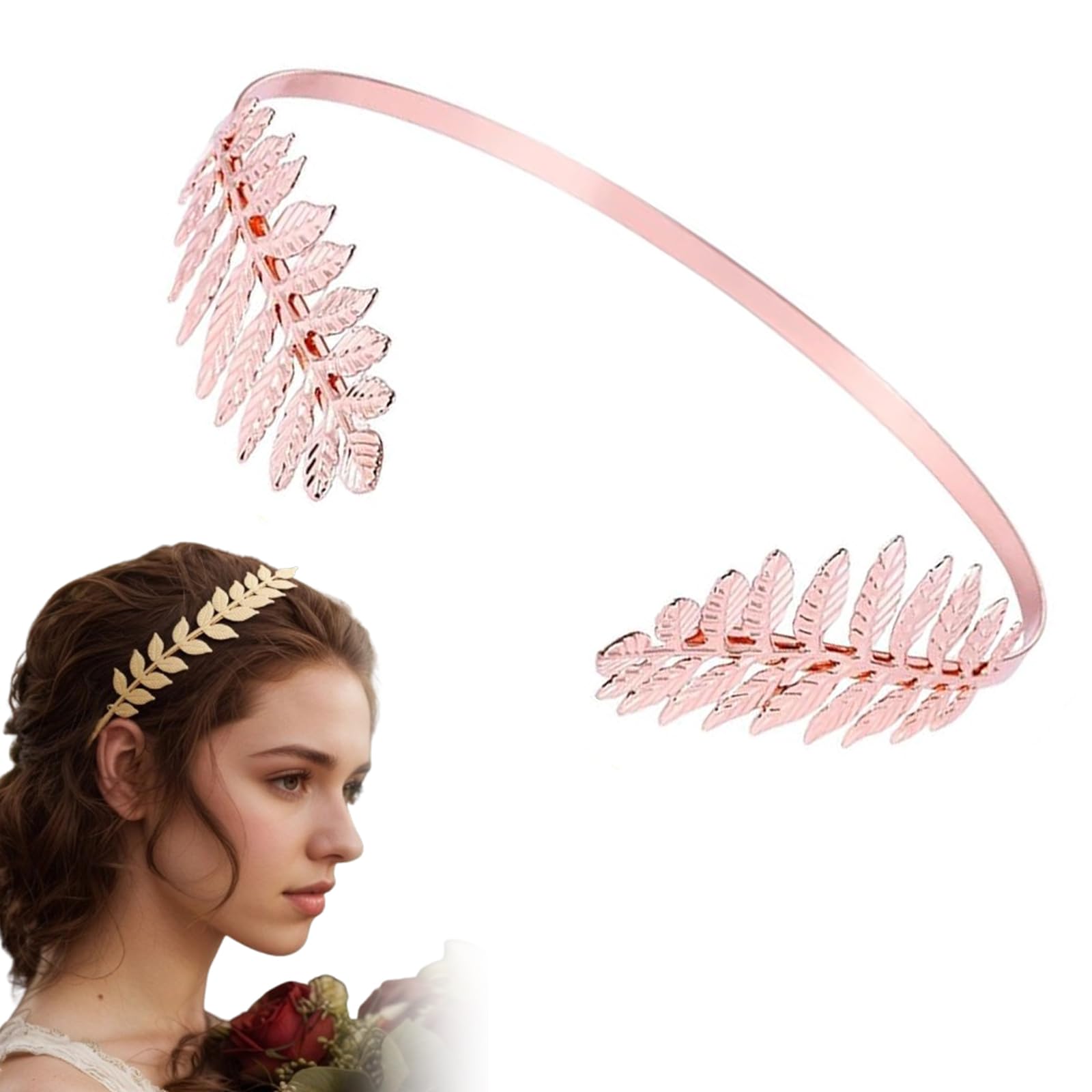 Amazon.com : DOMTKBE Back-Worn Leaf Metal Headband, Goddess 