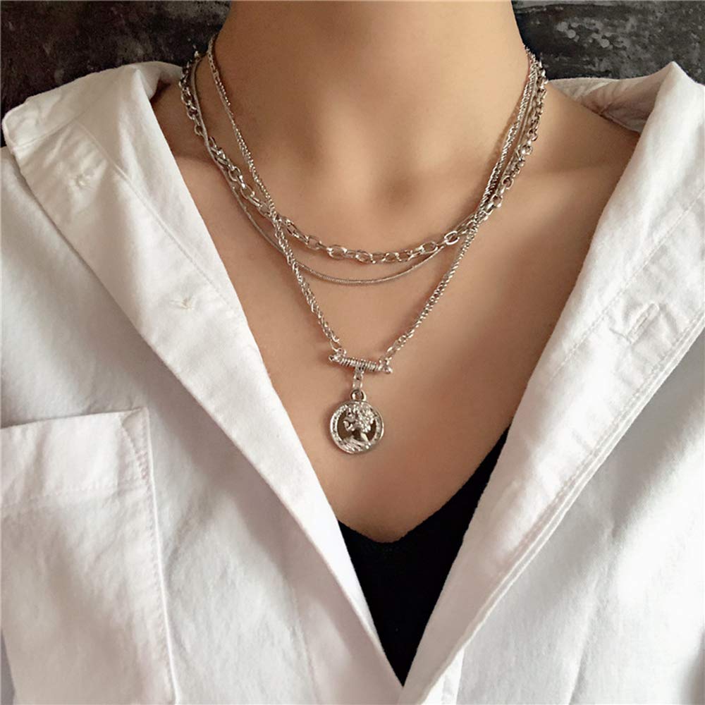 YERTTER Multi-Layered Coins Pendant 