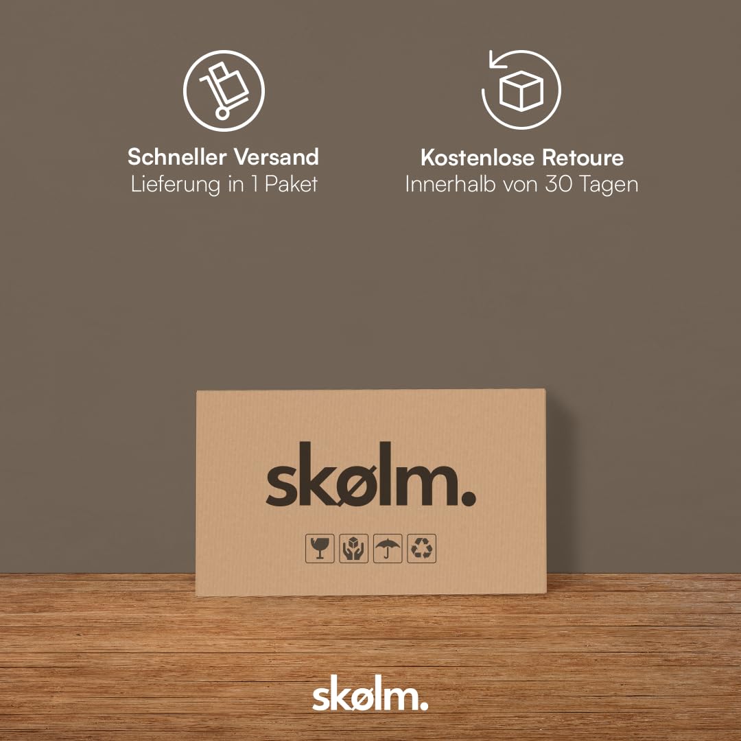 skølm Rune Akustikpaneele 120x60 cm, 4er Set, Holzoptik Eiche, Schallschutz