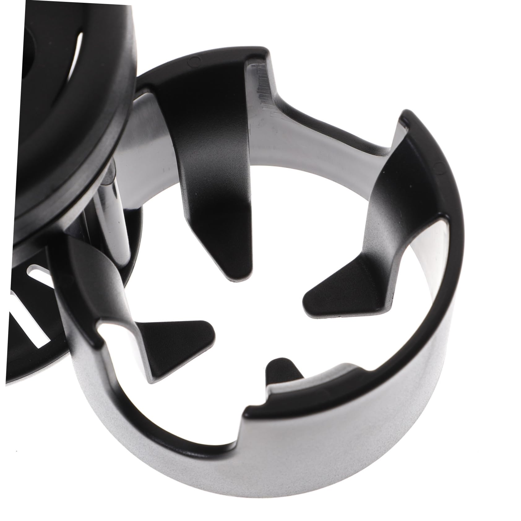 YARNOW Portabicchieri per Passeggino e Carrozzina, in Plastica e Metallo, per Tazza o Borraccia, Antiscivolo, Nero, per Parco e Sedia a Rotelle