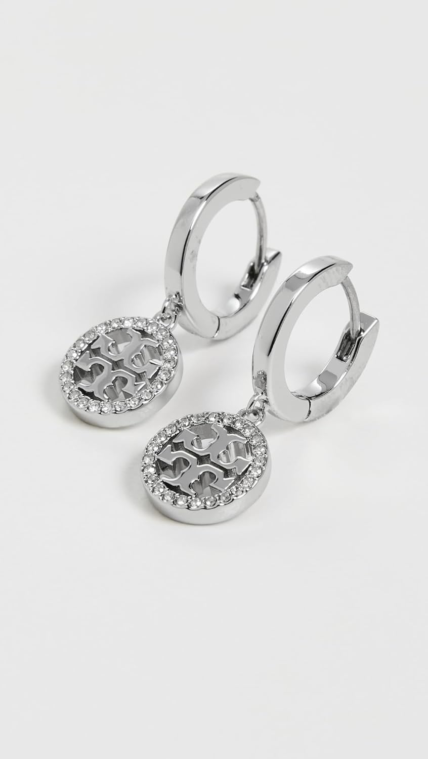 Tory Burch Women's Miller Pave Huggie Hoop Earrings