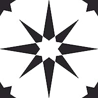 FloorPops FP2948 Altair Black Peel & Stick Floor Tiles - 10pk 12x12 Vinyl Stars for Kitchen Bathroom DIY