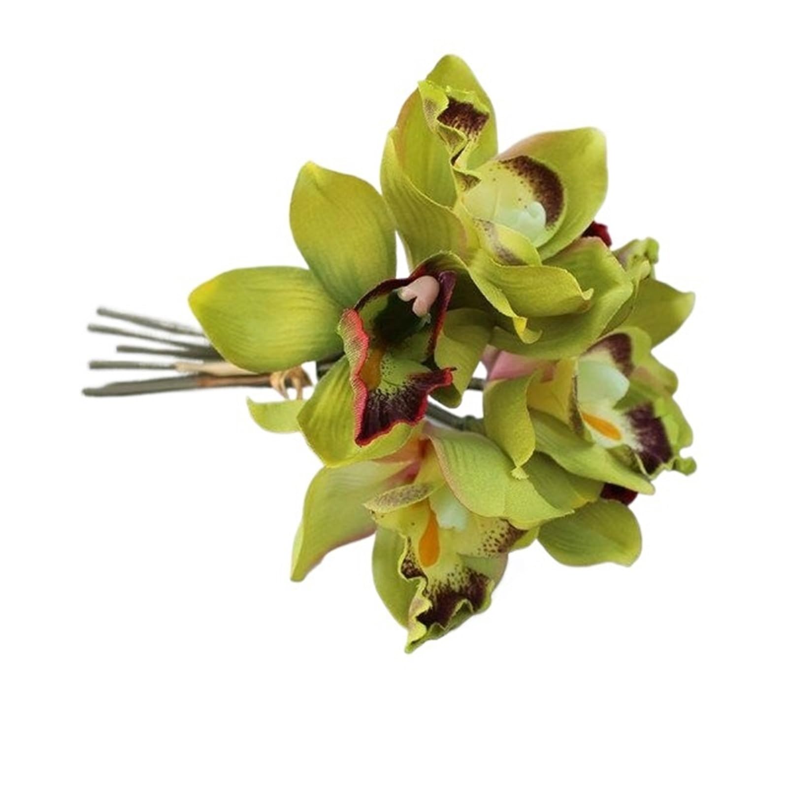 FonHNDG Artificial Flower Branches 7 Head Wedding Decoration Mariage Orchid Artificial Flower Decorative Silk Voilet Bridal Bouquet Home Accessories(Color1)