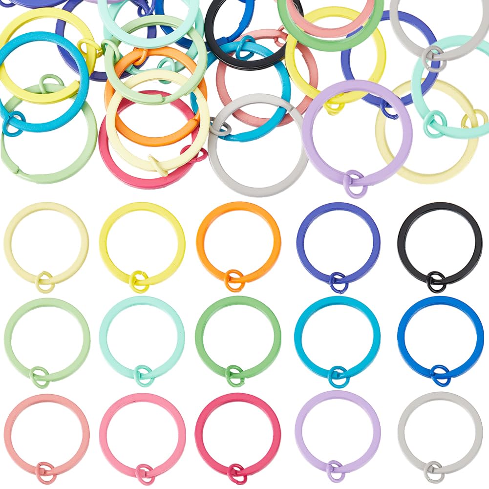 Connecteurs en métal SUNNYCLUE 15 couleurs d'anneaux de 2,5 cm pour travaux manuels