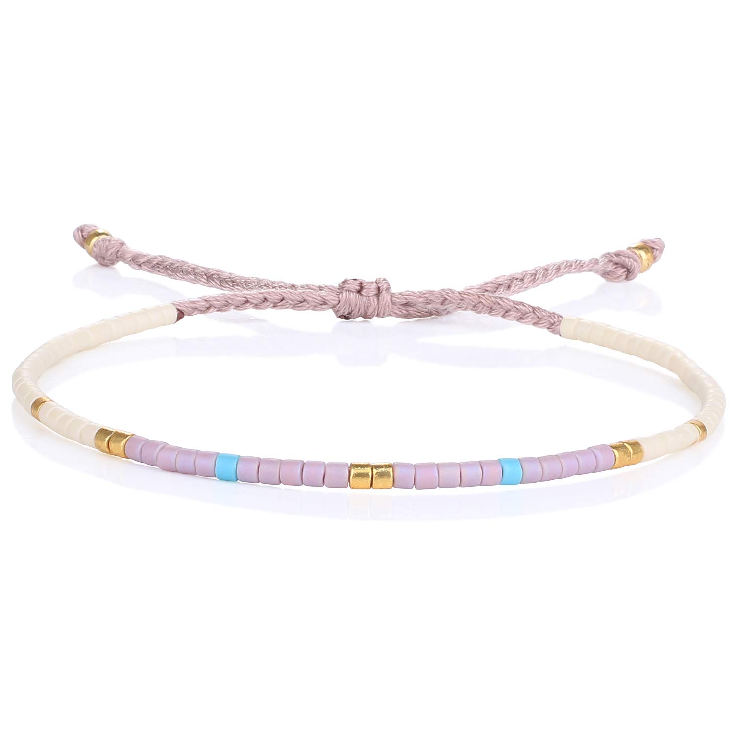 KELITCH Pulseras Amistad con Cuentas Concha Cristal Color Bohemio Pulsera Hecha A Mano Brazaletes Joyería para Mujer — view 11