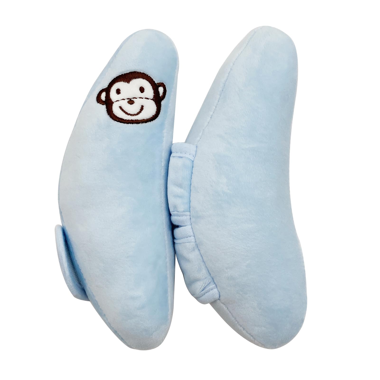 Cuscino di supporto regolabile per testa e collo, cuscino da viaggio per seggiolino auto, cuscino poggiatesta per passeggino, cuscino di supporto per testa e collo per passeggino, blu