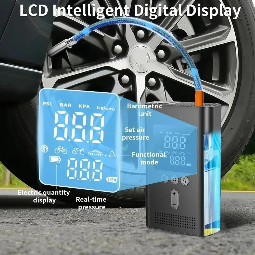 Compresseur Air Pneus à gonfleur externe portable Gonfleur Electrique