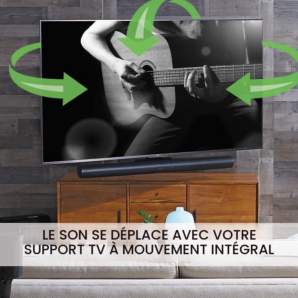 Sanus WSSATM1-B2 Support TV Extensible pour Sonos Arc