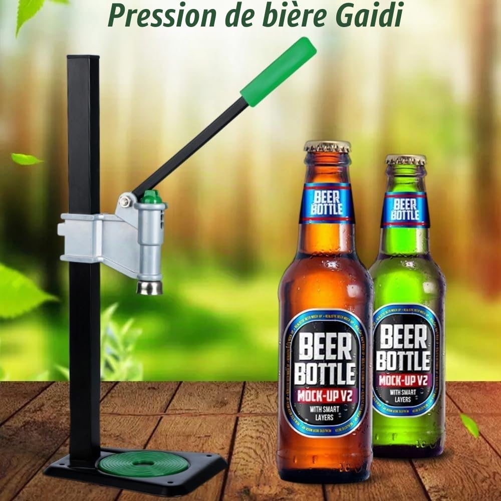 Machine Manuelle à Boucher les Bouteilles de Vin, Outil de Pressage des Bouchons de Bouteille avec Poignée Ergonomique, Machine à Sceller les Bouchons à Main à Levier Confortable