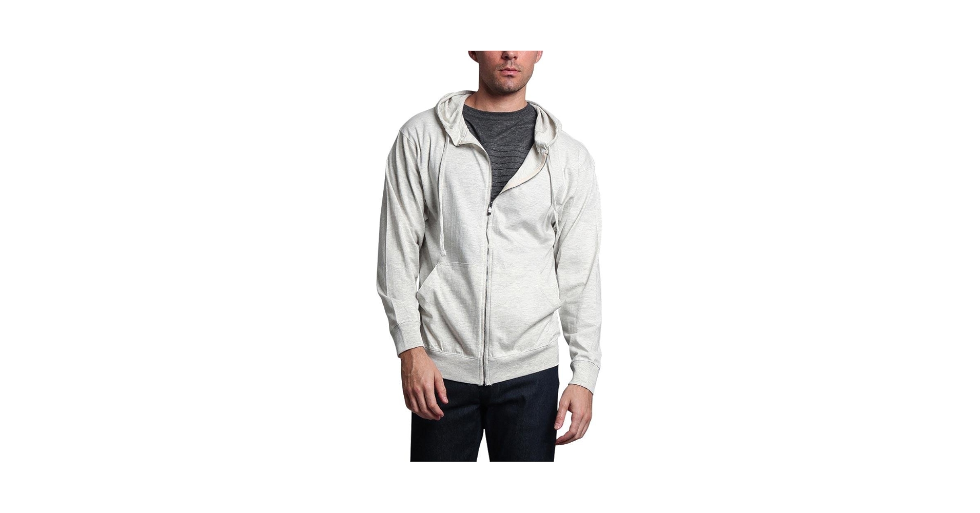 Amazon.com: G-Style USA Lightweight 6oz Zip-up Jersey Hoodie