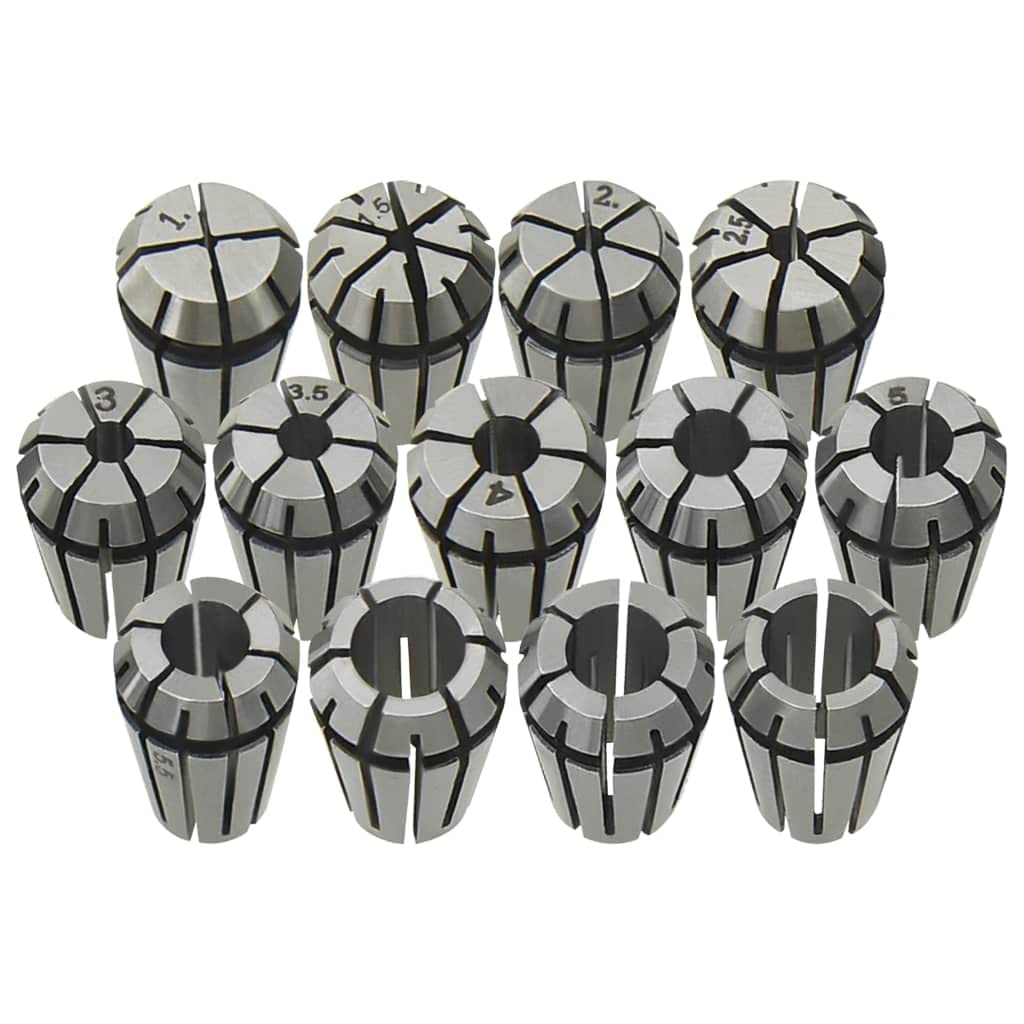 Set di utensili rotanti in acciaio con campo di serraggio 1-7 mm per fresatura CNC, foratura, filettatura, incisione, officina, lavorazione del metallo, lavorazione del legno