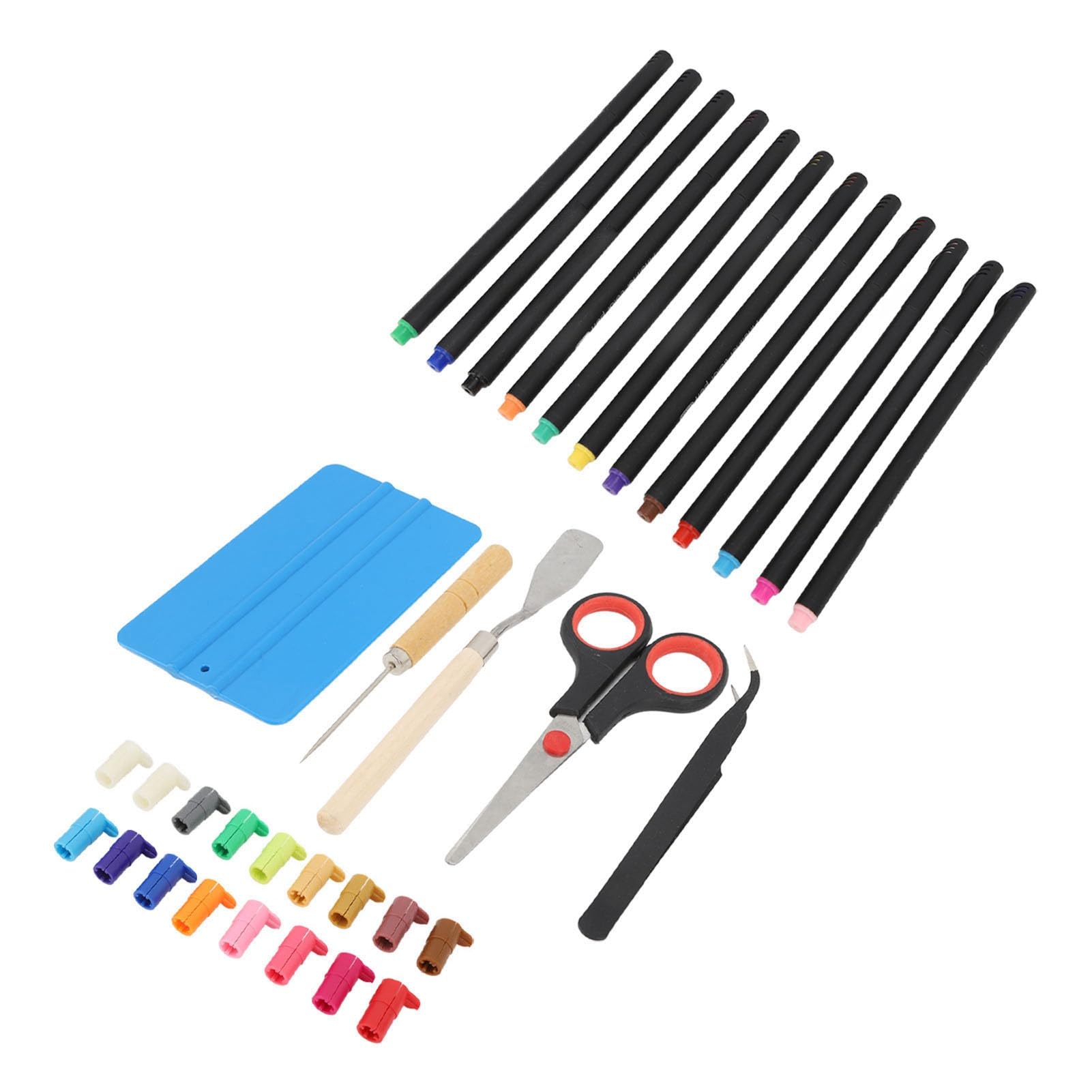 Set di utensili da taglio, kit di strumenti per diserbo artigianale con portapenne e pennarelli, forniture artigianali per album di ritagli fai-da-te per adesivi, decalcomanie da