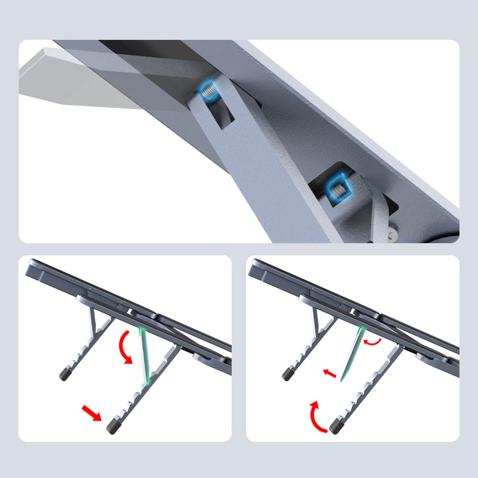 Stojak do stacji dokującej do laptopa, wentylowane chłodzenie, wiele portów, obsługa USB, tablet, składany uchwyt na laptopa do notebooka, komputera, do domu, biura, podróży i w podróży Notebook Co