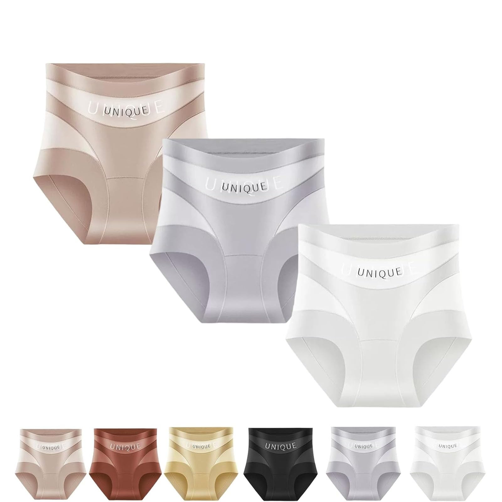 JPSSJGYH Unique Underwear, High-Waist Tummy Control Panties, Seamless Shaping Underwear for Women ﻿ (3pcs E,m)
