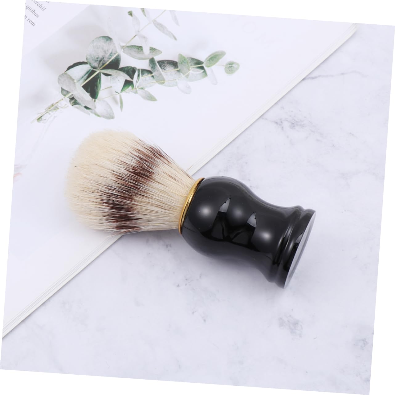 IWOWHERO Nylon Brush Shaving Brush for Men Comfortable Handle Essential for Grooming Routine