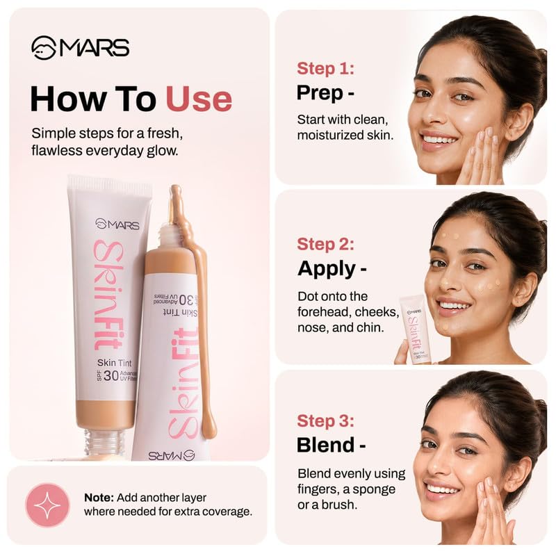 MARS Skinfit Skin Tint Foundation SPF 30 30 ml - Image 7
