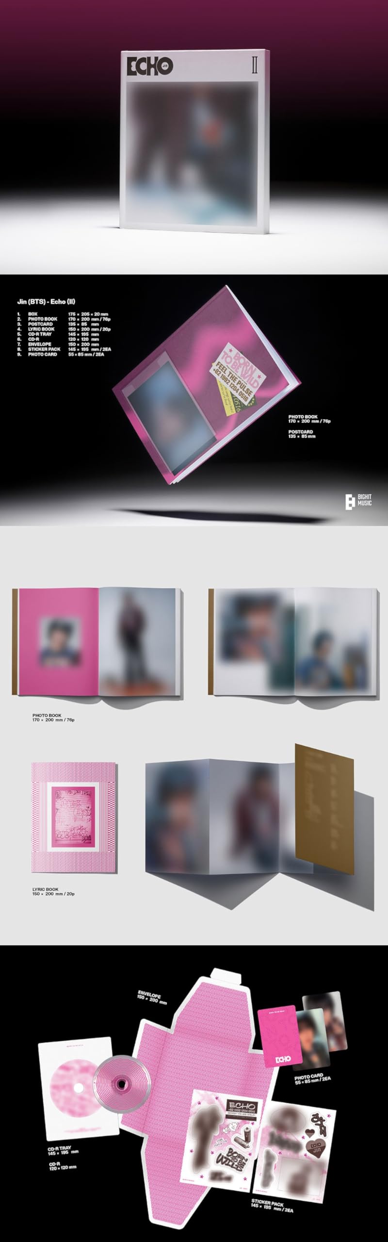 Amazon.com: JIN 2nd Solo Album [Echo] (3 Set Photobook) : Home
