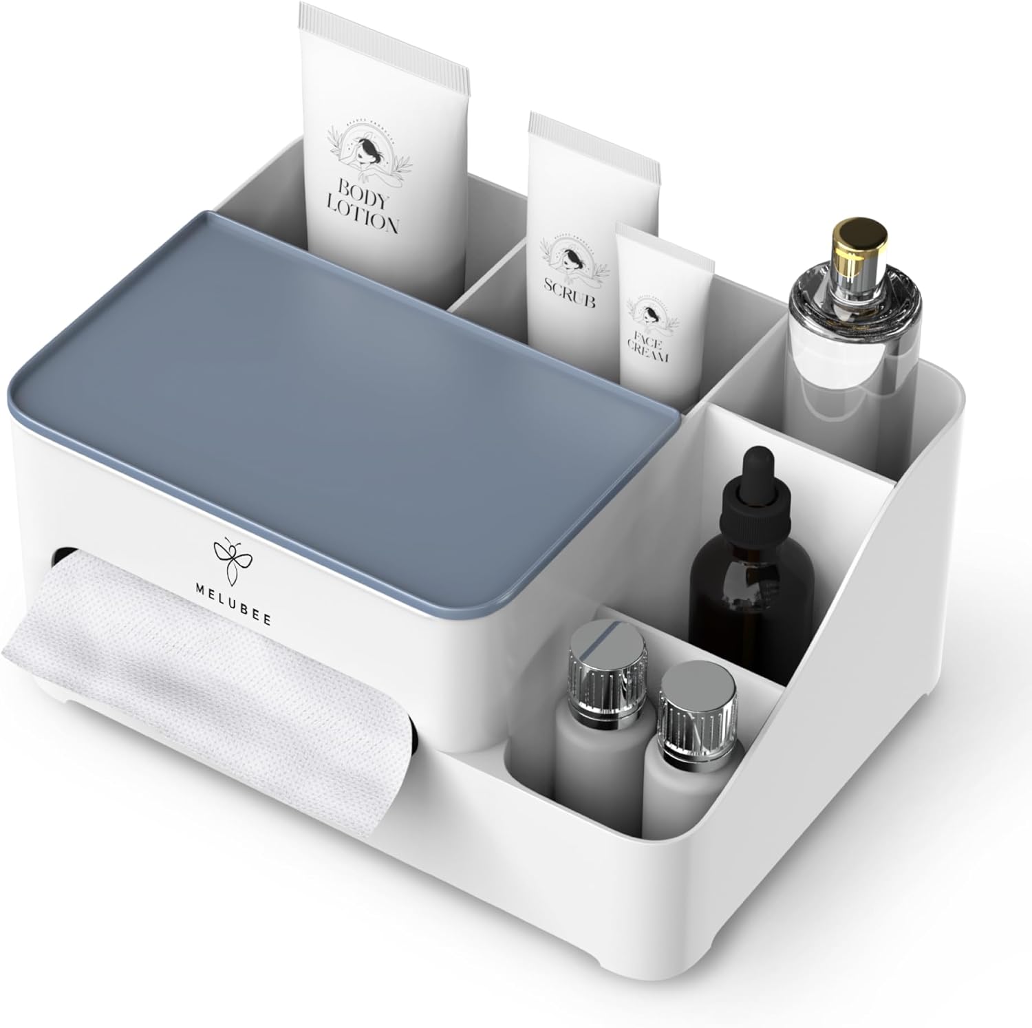 PP Multipurpose Tissue Box Cover Rectangle – Decorative Rectangular Cover for Bathroom, Office, Home – Facial Tissue Organizer Box – Modern Tissue Cover for Desk, Bedroom, Living Room