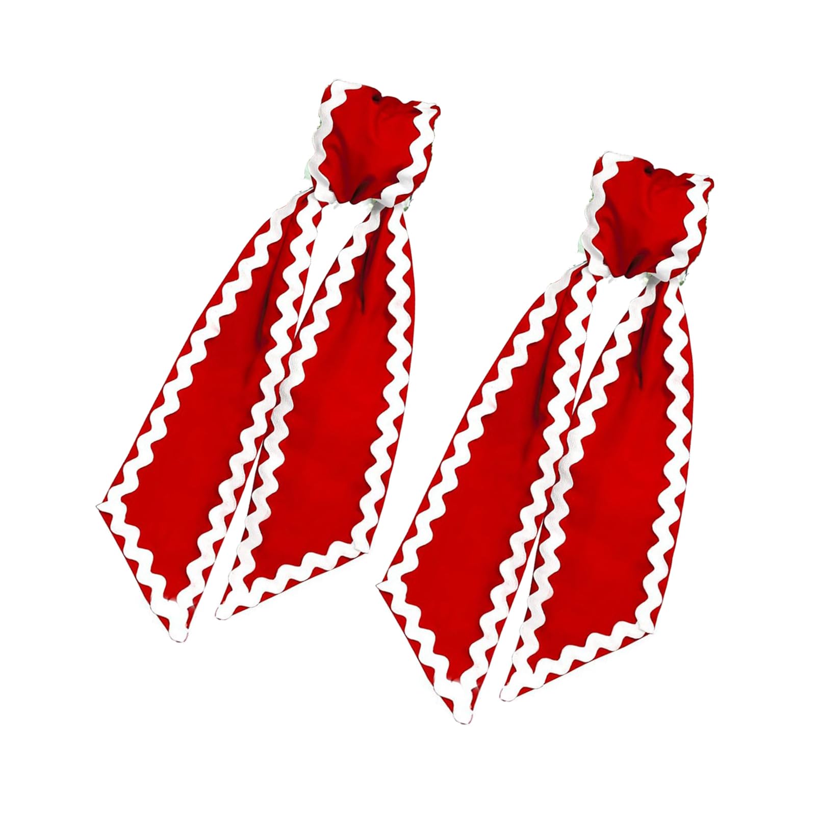 Of 2 Scalloped Wreath Sashes for Front Door Garland Ribbon Accessories for Yard Doorway Outdoor Indoor Bowknot Decors Wreath Sashes