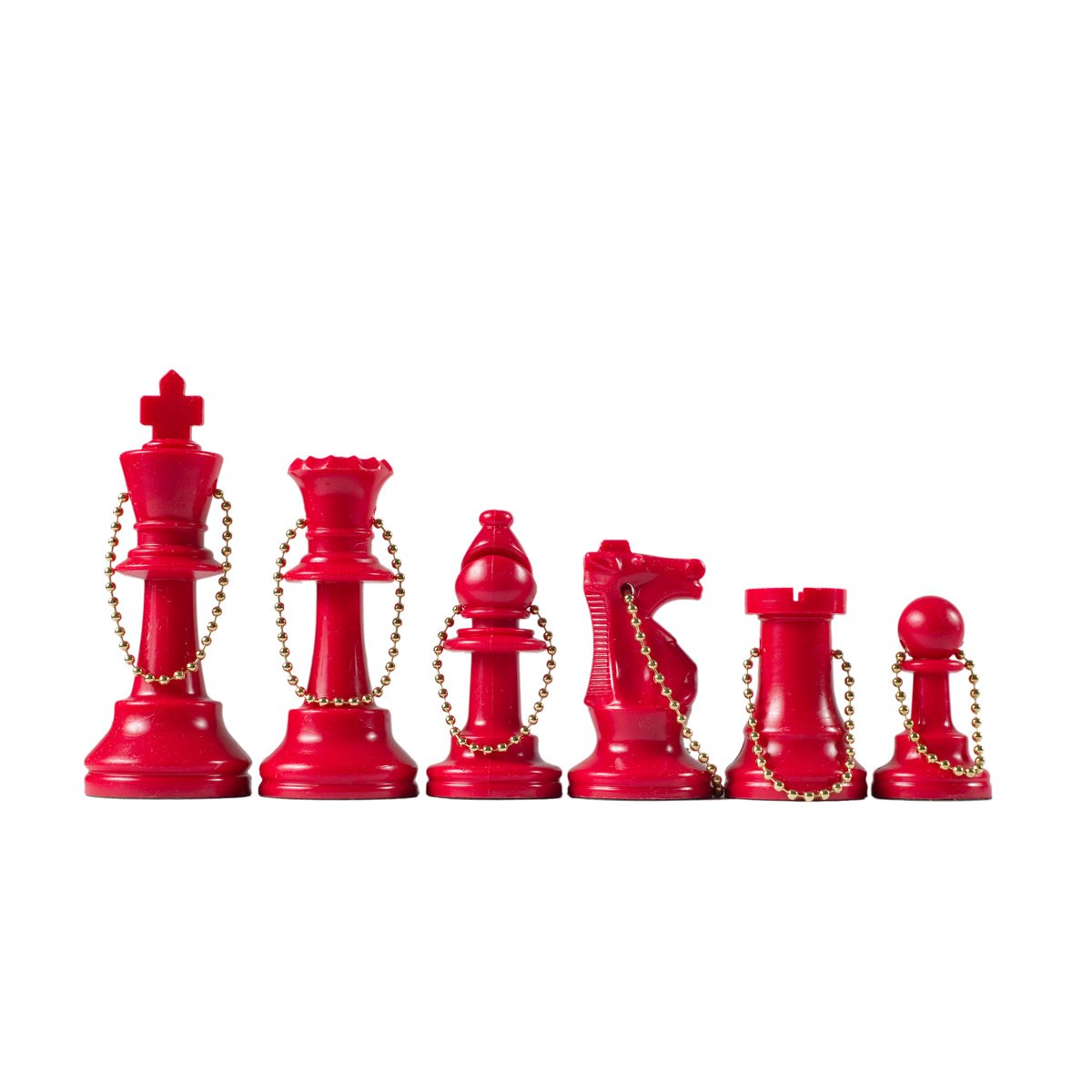 Wholesale Chess - Chess Pieces Keychain Set (Red)