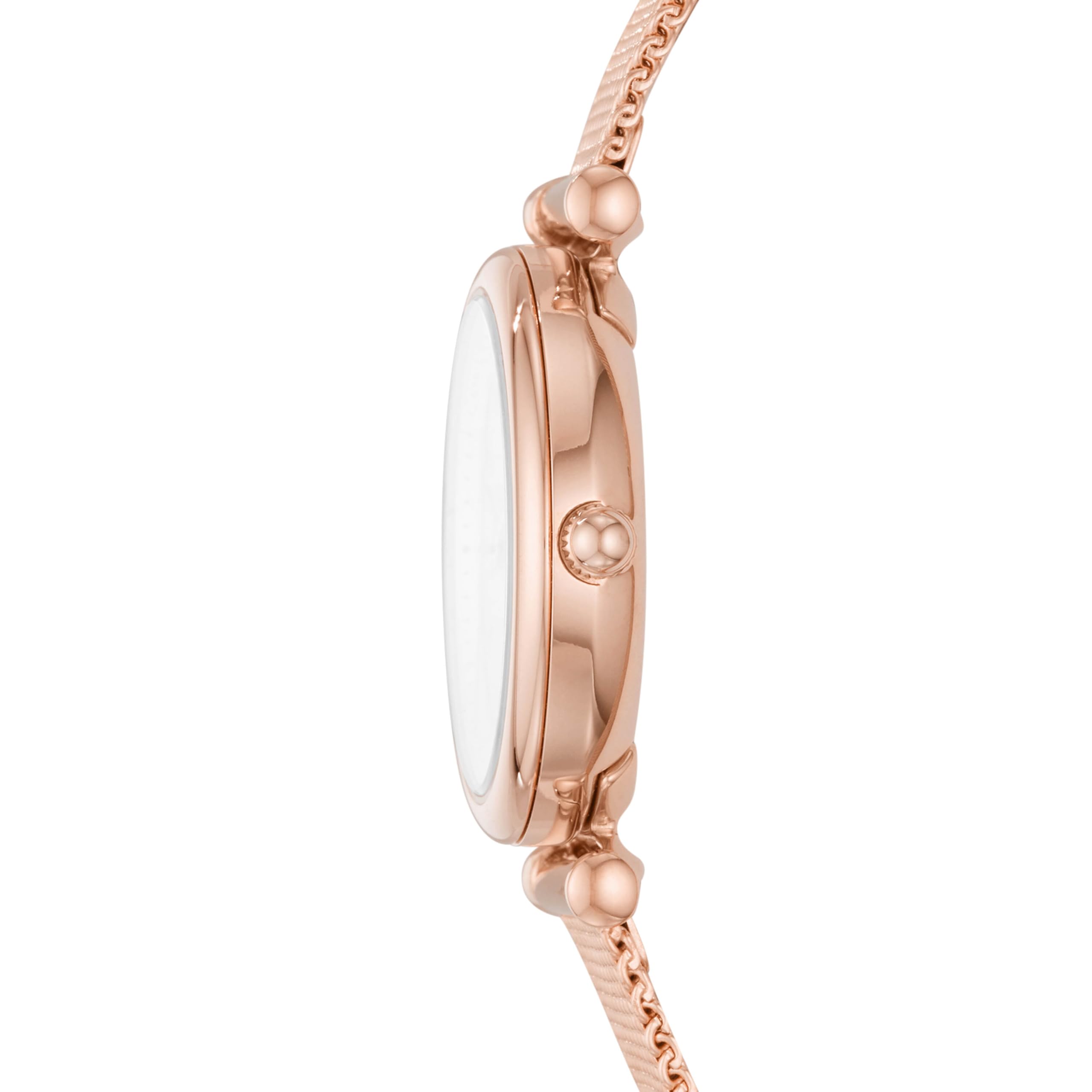 Fossil Orologio Carlie da donna, Movimento al quarzo a tre lancette in tonalità oro rosa con cinturino in acciaio inossidabile
