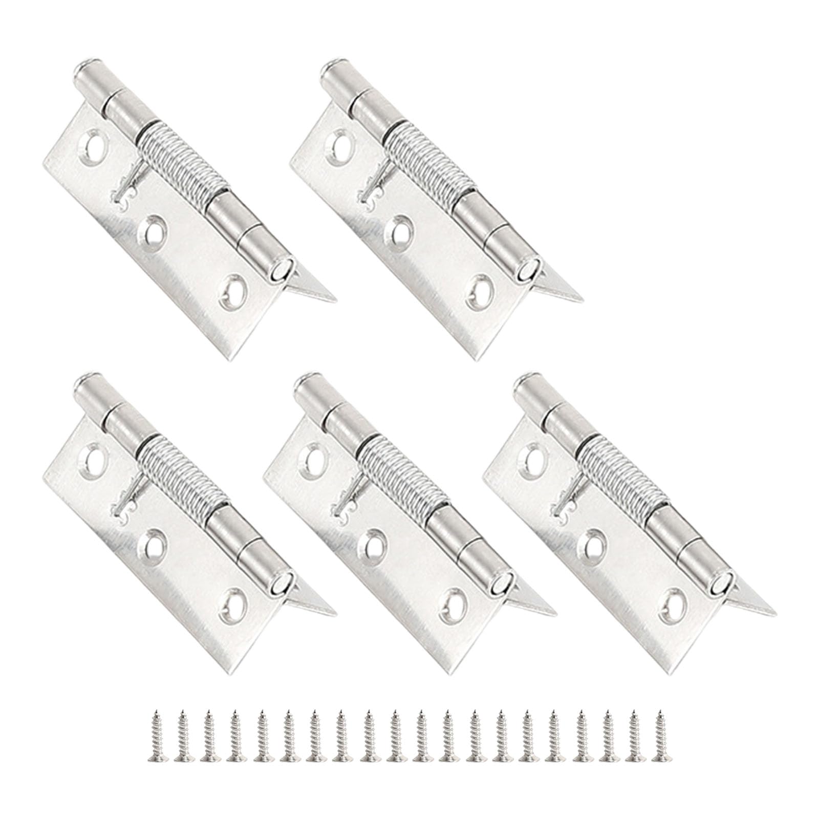 Automatic Spring Filled Cabinet Joint Metal Quiet Ending Hardware for Interior Entrances Strong Untarnished Hinges Rustproof Closing Mechanism