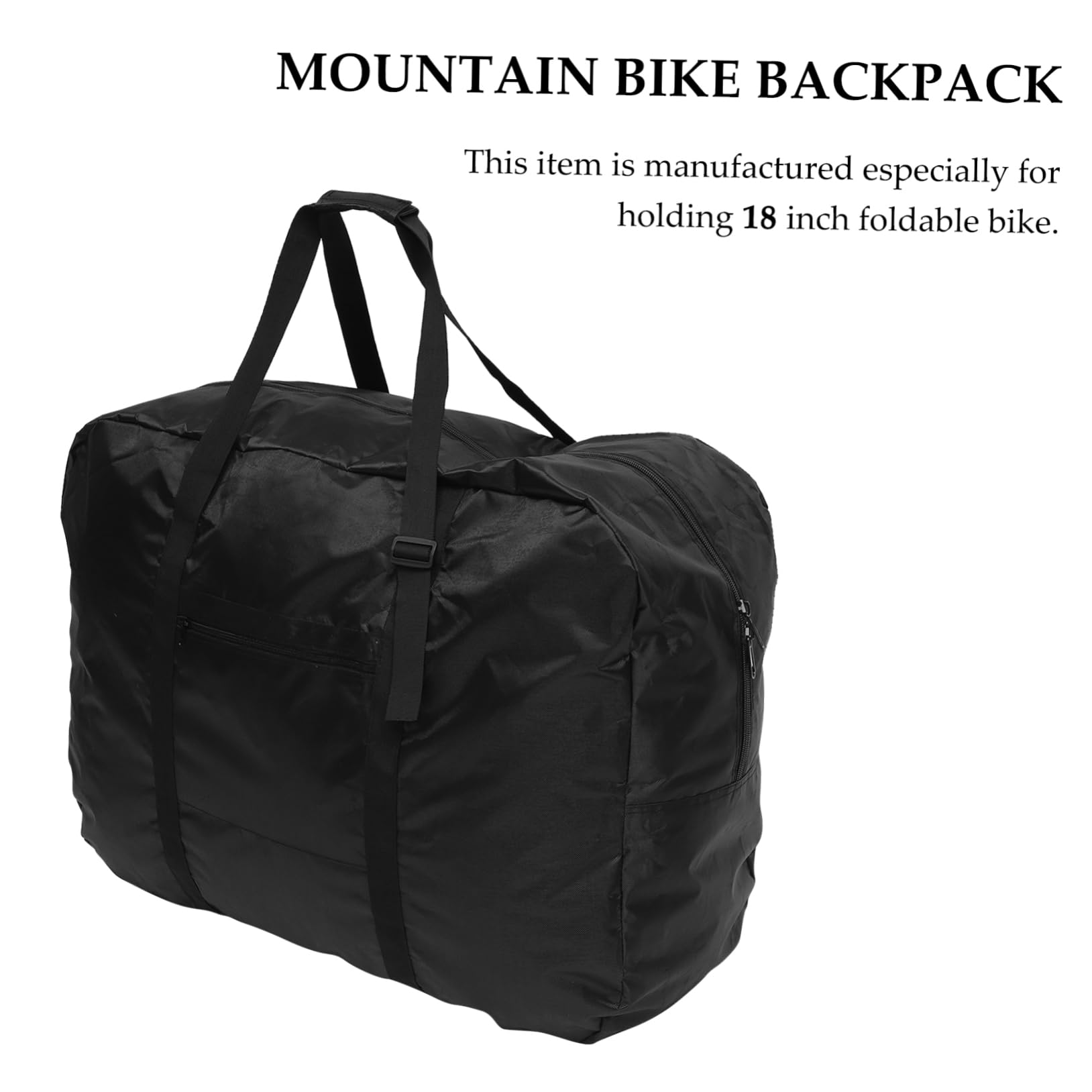 TOYANDONA Borsa Trasporto Bici Pieghevole Nera in Nailon, Grande capacità