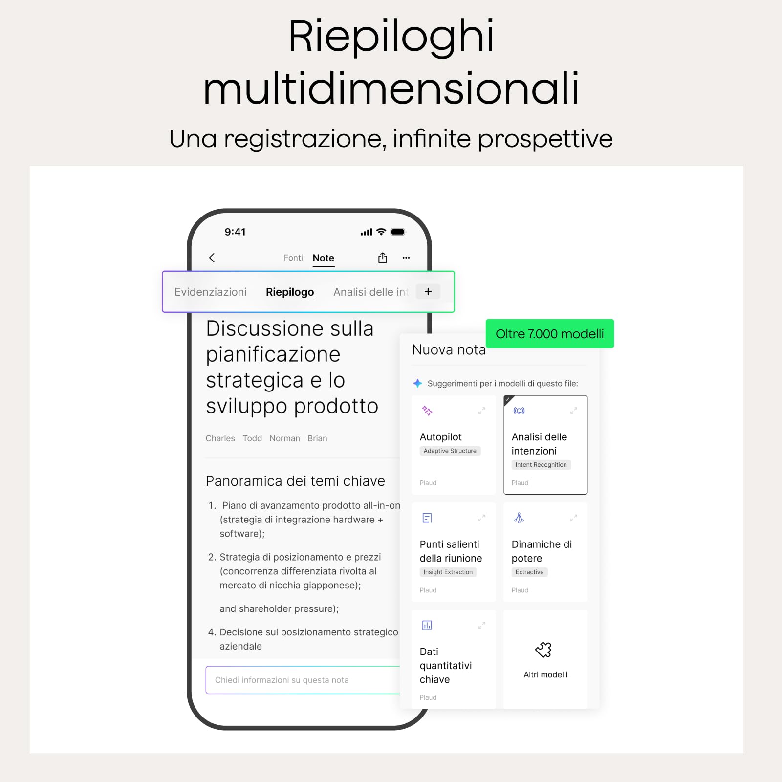 Plaud Note Registratore Vocale AI Professionale con Custodia Audio Digitale Trascrivi Riassumi con Tecnologia AI Supporta 112 Lingue Controllo App Perfetto per Riunioni Lezioni Chiamate Colloqui