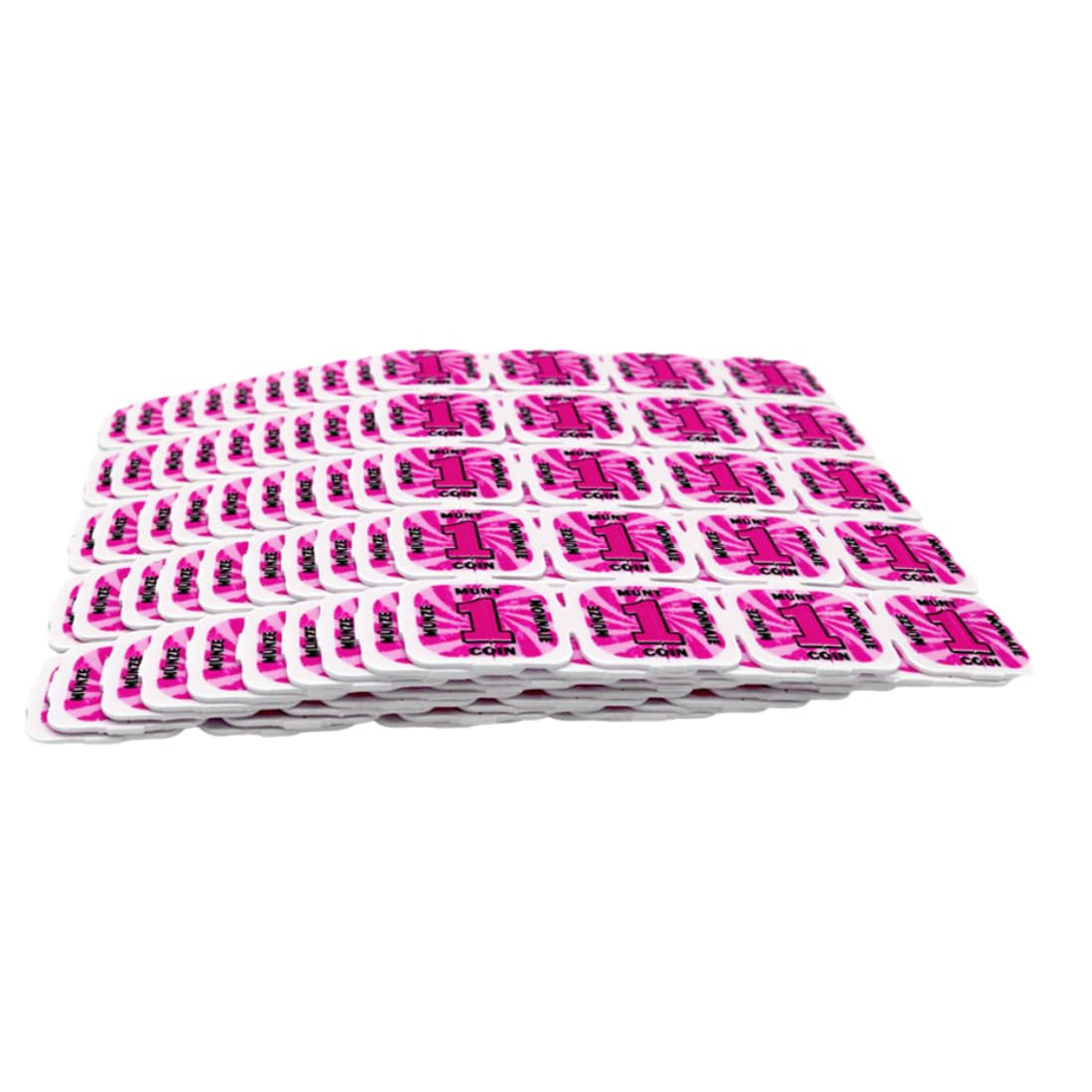 CombiCraft Jetons événementiels séparables avec 1000 jetons en Rose à casser comme 2 pièces de Demi, idéal comme méthode de paiement pour événements