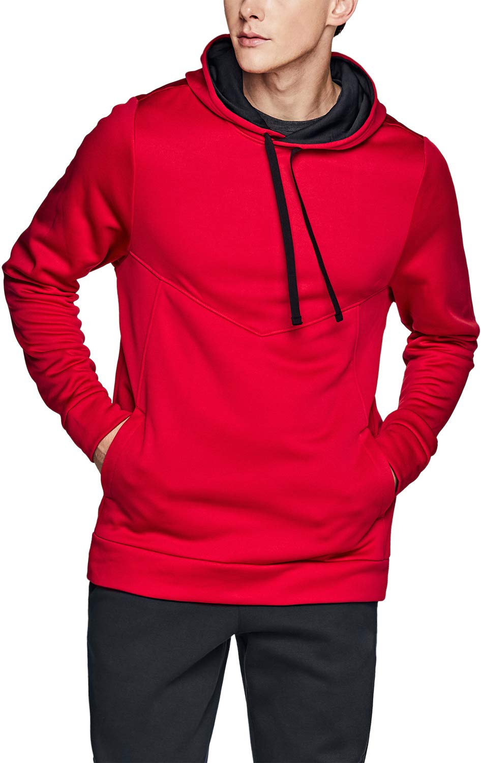 TSLA Men's Fleece Pullover Hoodies, Thermal Warm Winter Hooded Sweatshirt, Sports Running Workout Hoodie