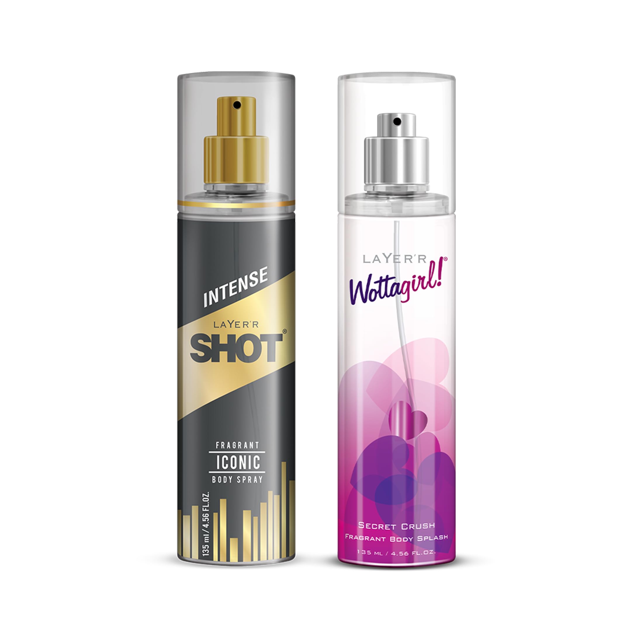 Layer'r Shot Gold Iconic & Wottagirl Secret Crush Fragrance Set- 2 x 135ml Each | Long- Lasting Musky, Citrus & Refreshing Premium Fragrance | Perfect For All-Day Freshness | Ideal For Daily Use | For Men-picture-40