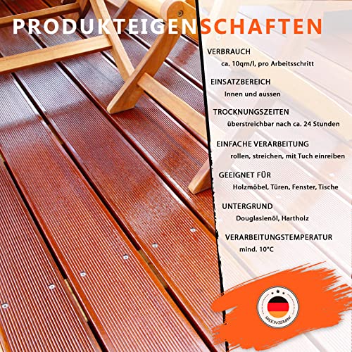 BEKATEQ BE-291 Douglasien Öl farblos 5l I Holz-Öl für Innen & Außen I Leinöl-Firnis zum Holzschutz von Douglasien… – Bild 3