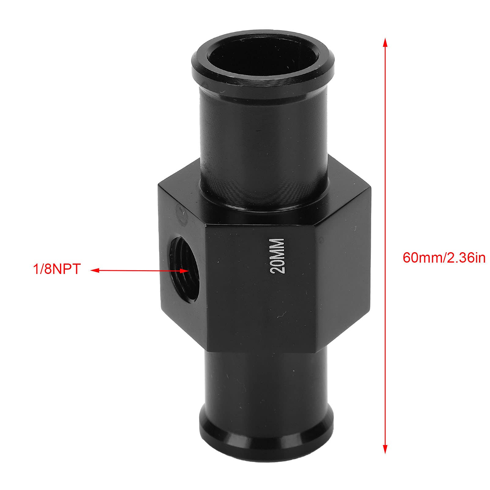Adattatore Temperatura Acqua per Moto - Sensore Termometro 3 Vie in Lega di Alluminio Anodizzato CNC, Facile Installazione con Fascette Regolabili, Compatibile con la Maggior part