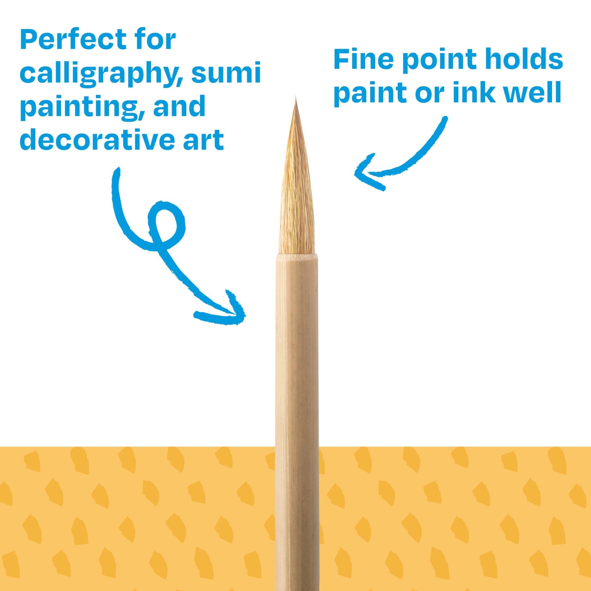 School Specialty Oriental Decorative Brush Set, Assorted Sizes, Set of 9 - 461000 - Image 6