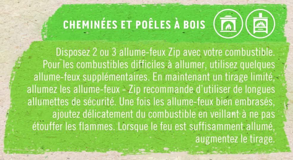 ZIP Fireball Allume-Feux Laine Bois 1Kg: Allumage Rapide et Naturel pour Cheminées et BBQ - Description