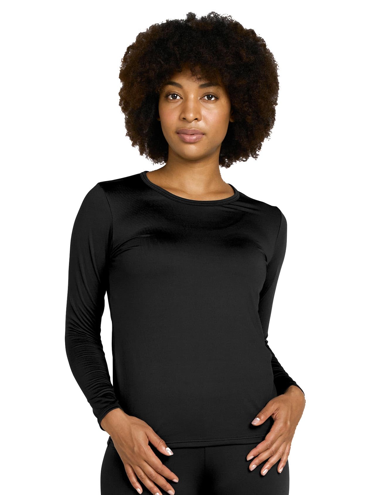 LAPASA Pacco da 2 o 1 Maglia Termica Donna Manica Lunga Fodera in Micro Pile - Pigiama Abbigliamento Intimo Canottiera Calda Elegante Elastica Traspirante Sportiva L15/L39/L42