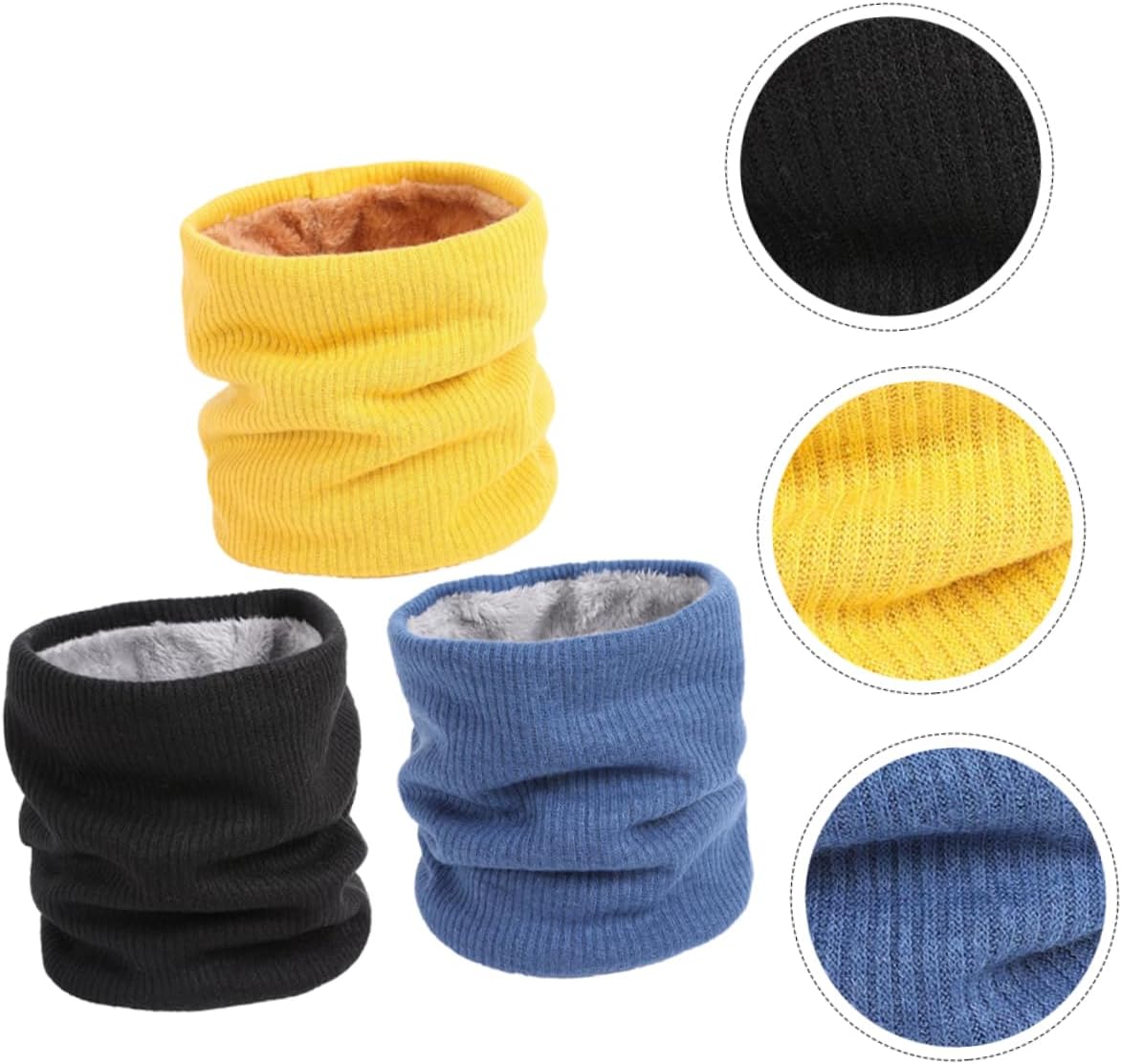 3pcs Scarf Double Fleece Neck Gaiters for Cold Weather Versatile and Neck Warmers Soft and Cozy for Outdoor Activities