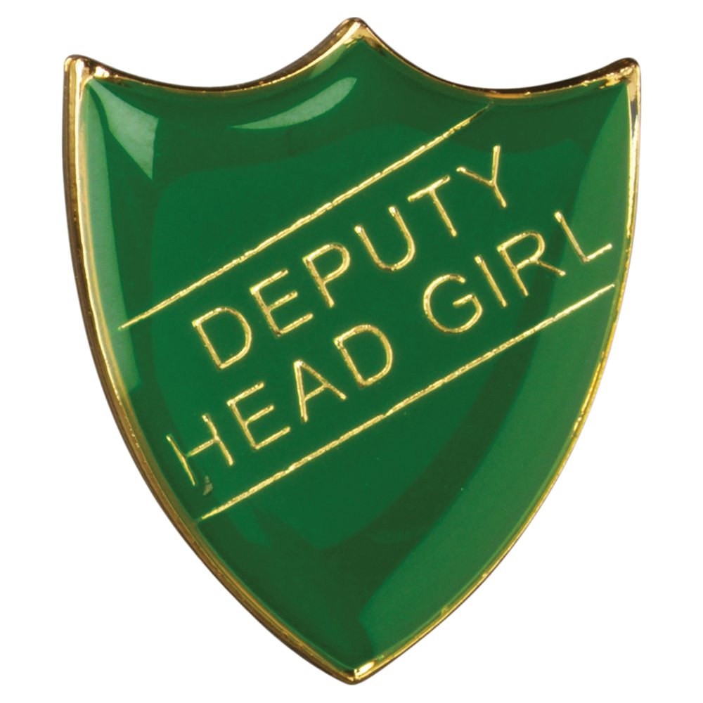 Trophy Girls Green Deputy Head Shield Badge Large 3Cm Gw/Sg4