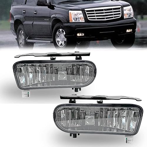Conjunto de luces antiniebla de repuesto para 2002 2003 2004 2005 2006 Cadillac EscaladeEscalade EXTEscalade ESV con bombillas halógenas de