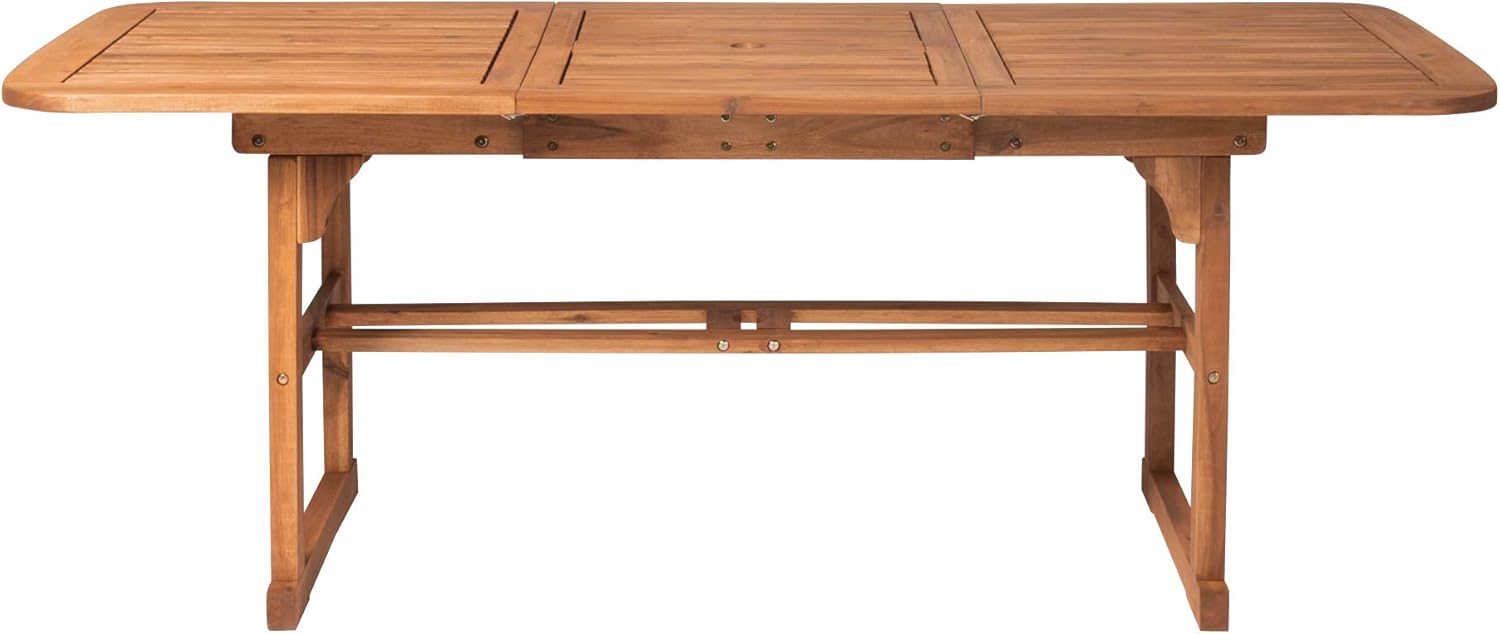 GOWE Modern Slat-Top Solid Acacia Wood Butterfly Outoor Dining Table - Brown