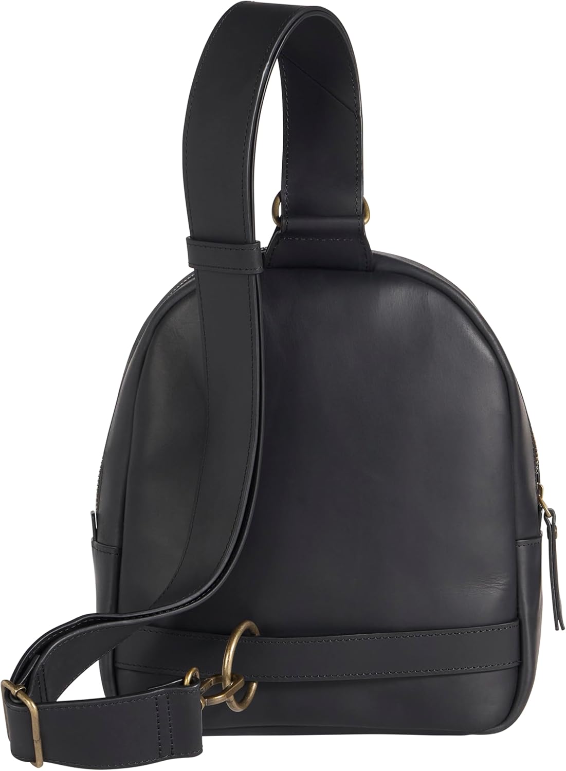 Pendleton Mini Sling Backpack, Wool and Leather, Black with Southwestern Pattern, 7.5 x 10 x 2.75 inches